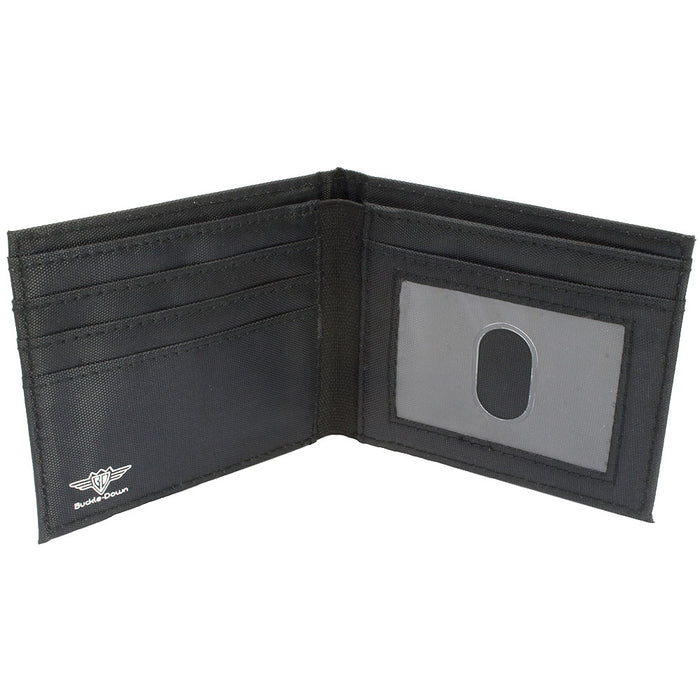 Canvas Bi-Fold Wallet - SNATCHED Script Black/Multi Color Canvas Bi-Fold Wallets Buckle-Down   