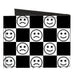 Canvas Bi-Fold Wallet - Smiley Sad Face Checker Black/White Canvas Bi-Fold Wallets Buckle-Down   