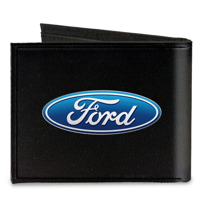 Canvas Bi-Fold Wallet - Ford Oval Logo CENTERED Canvas Bi-Fold Wallets Ford   