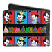 Bi-Fold Wallet - Animaniacs Yakko Wakko and Dot Block Poses Black/Multi Color Bi-Fold Wallets Animaniacs   