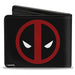 MARVEL DEADPOOL Bi-Fold Wallet - Deadpool Logo Black Red White Bi-Fold Wallets Marvel Comics   