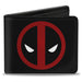 MARVEL DEADPOOL Bi-Fold Wallet - Deadpool Logo Black Red White Bi-Fold Wallets Marvel Comics   