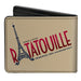 Bi-Fold Wallet - Ratatouille Remy Eating Pose + Paris Logo Beige Reds Blues Bi-Fold Wallets Disney   