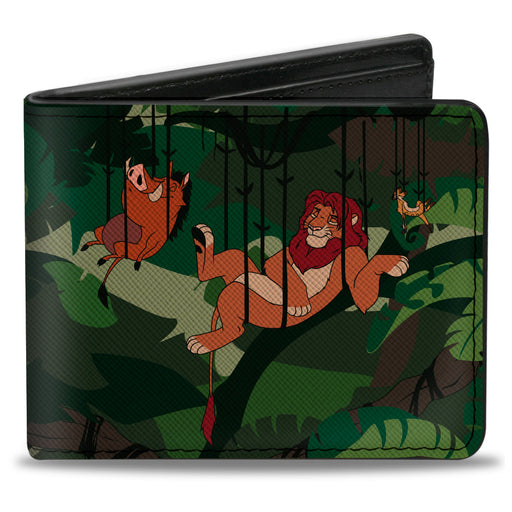 Bi-Fold Wallet - The Lion King Simba Pumbaa Timon Hakuna Matata Jungle Poses Bi-Fold Wallets Disney   