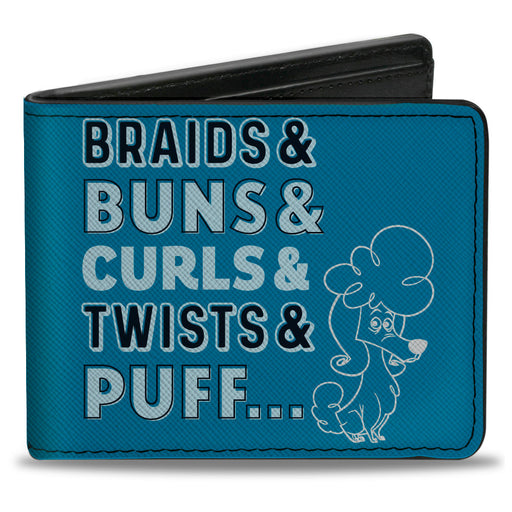 Bi-Fold Wallet - The Proud Family BRAIDS & BUNS & CURLS & TWISTS & PUFF…Puff Pose Blues/White Bi-Fold Wallets Disney   