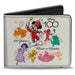 Bi-Fold Wallet - Disney 100 Musical Movie Characters 100 YEARS OF MUSIC AND WONDER White/Multi Color Bi-Fold Wallets Disney   