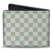 Bi-Fold Wallet - Mickey Mouse Smiling Checker Grays/Green Bi-Fold Wallets Disney   
