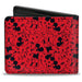Bi-Fold Wallet - Mickey Mouse Pose and Expression Scattered Red/Black Bi-Fold Wallets Disney   