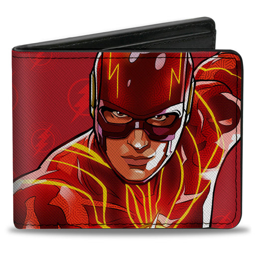 Bi-Fold Wallet - The Flash Running Pose with Lightning Icon Reds Bi-Fold Wallets DC Comics   