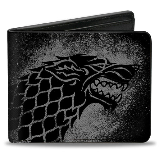 Bi-Fold Wallet - Game of Thrones House Stark Sigil + WINTER IS COMING STARK Black/Red Bi-Fold Wallets Game of Thrones   