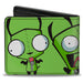 Bi-Fold Wallet - Invader Zim GIR Poses Green Bi-Fold Wallets Nickelodeon   