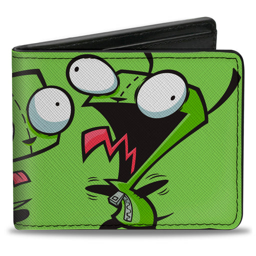 Bi-Fold Wallet - Invader Zim GIR Poses Green Bi-Fold Wallets Nickelodeon   