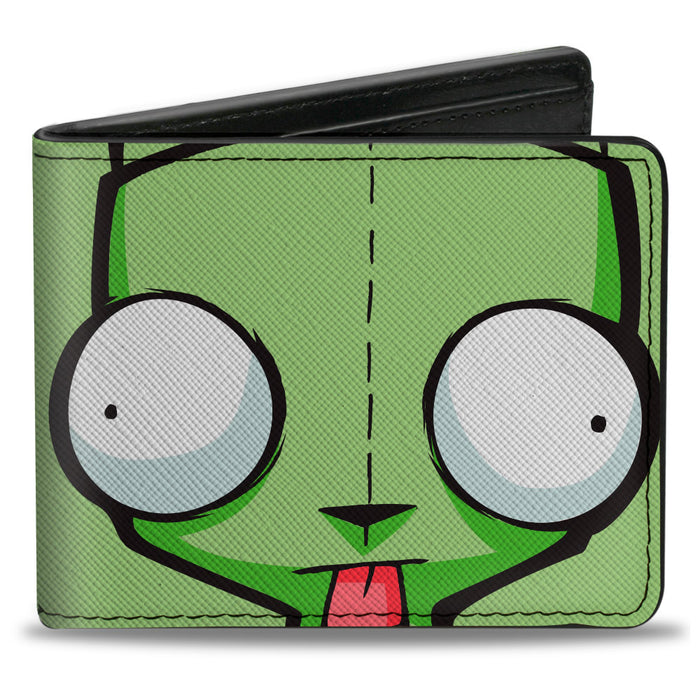 Bi-Fold Wallet - Invader Zim GIR Face Close-Up Greens Bi-Fold Wallets Nickelodeon   