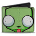 Bi-Fold Wallet - Invader Zim GIR Face Close-Up Greens Bi-Fold Wallets Nickelodeon   