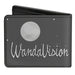 MARVEL STUDIOS WANDAVISION Bi-Fold Wallet - WANDAVISION Cartoon Wanda and Vision Flying Pose Grays Bi-Fold Wallets Marvel Comics   