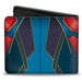 MARVEL STUDIOS MS. MARVEL 

Bi-Fold Wallet - Ms. Marvel Character Close-Up Front and Back Blues/Reds/Gold Bi-Fold Wallets Marvel Comics   