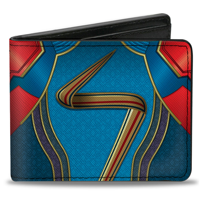 MARVEL STUDIOS MS. MARVEL 

Bi-Fold Wallet - Ms. Marvel Character Close-Up Front and Back Blues/Reds/Gold Bi-Fold Wallets Marvel Comics   