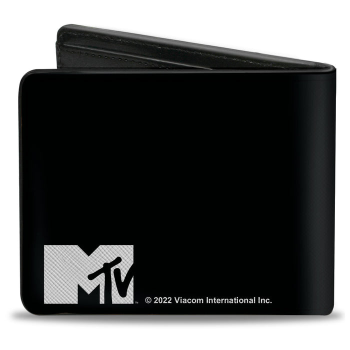Bi-Fold Wallet - MTV EST. 1981 Text and Logo Black/White Bi-Fold Wallets MTV   
