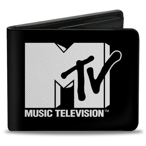 Bi-Fold Wallet - MTV Music Television Logo Black/White Bi-Fold Wallets MTV   