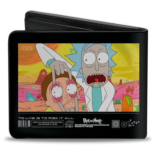 Bi-Fold Wallet - Rick and Morty TO LIVE IS TO RISK IT ALL Pose Multi Color Bi-Fold Wallets Rick and Morty   