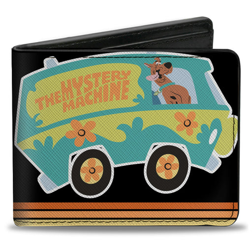 Bi-Fold Wallet - Scooby Doo Mystery Machine Pose PEDDLE TO THE MEDDLE Black/White Bi-Fold Wallets Scooby Doo   