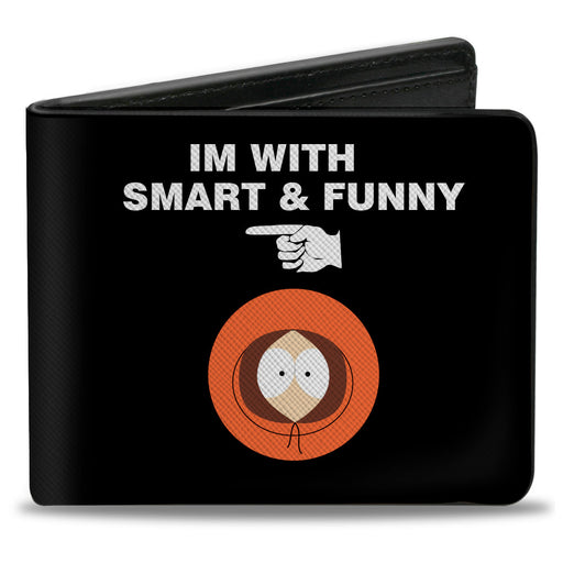Bi-Fold Wallet - South Park Cartman and Heidi I'M WITH Quotes Black/White Bi-Fold Wallets Comedy Central   