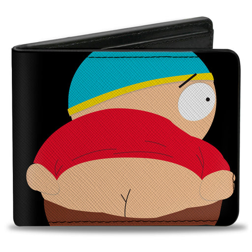 Bi-Fold Wallet - South Park Cartman Mooning Pose and Logo Black Bi-Fold Wallets Comedy Central   