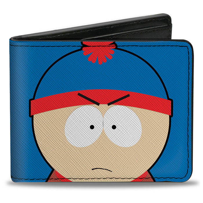 Bi-Fold Wallet - South Park Stan Face Character Close-Up Blue Bi-Fold Wallets Comedy Central   