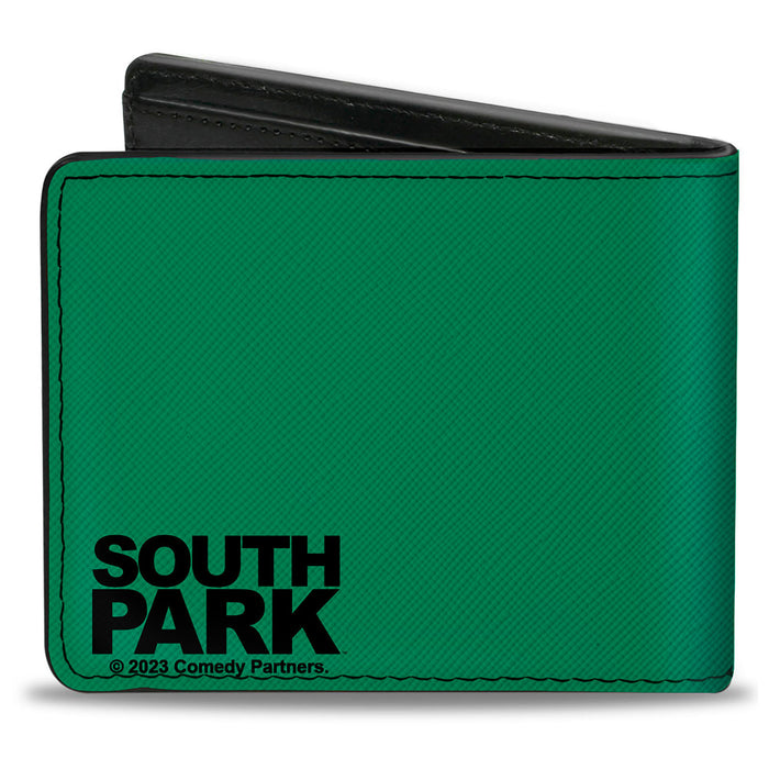 Bi-Fold Wallet - South Park Kyle Face Character Close-Up Green Bi-Fold Wallets Comedy Central   