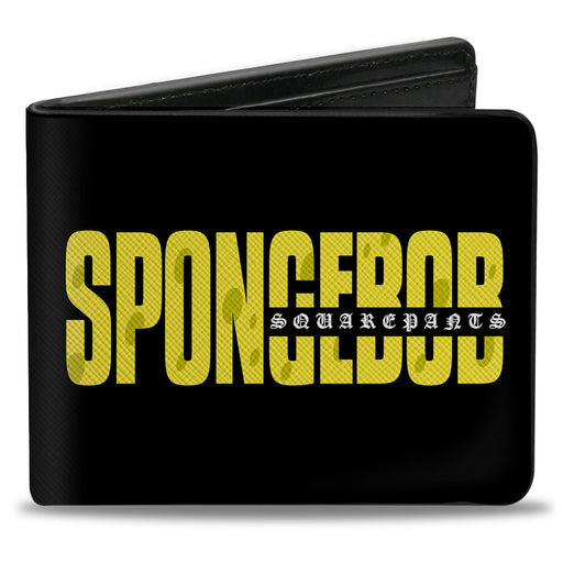 Bi-Fold Wallet - SPONGEBOB SQUAREPANTS Title Black/Yellow Bi-Fold Wallets Nickelodeon   
