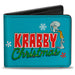 Bi-Fold Wallet - SpongeBob Squidward KRABBY CHRISTMAS Pose Blue Bi-Fold Wallets Nickelodeon   