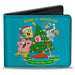 Bi-Fold Wallet - SpongeBob SquarePants THE CHRISTMAS TREE Group Pose Blue Bi-Fold Wallets Nickelodeon   