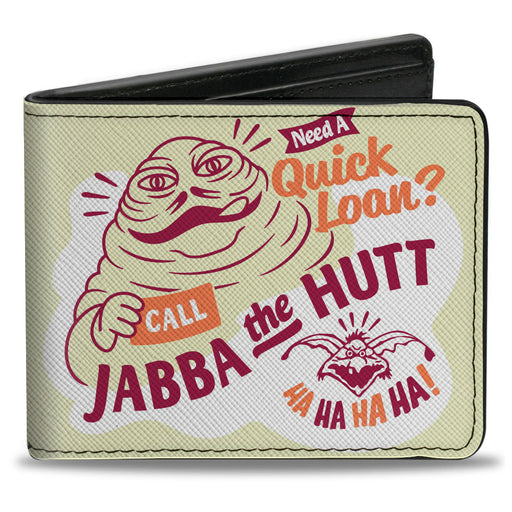 Bi-Fold Wallet - Star Wars JABBA THE HUT QUICK LOAN Ad Cream/Red/Orange Bi-Fold Wallets Star Wars   