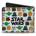 Bi-Fold Wallet - STAR WARS 6-Character Face Collage White Bi-Fold Wallets Star Wars   