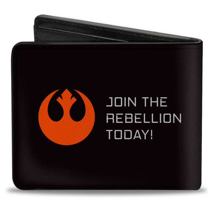 Bi-Fold Wallet - Star Wars Rebel Pilot JOIN THE REBELLION TODAY! Ad Black Bi-Fold Wallets Star Wars   
