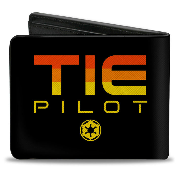 Bi-Fold Wallet - Star Wars TIE Pilot Galactic Empire Ad Black/Red/Orange/Yellow Bi-Fold Wallets Star Wars   