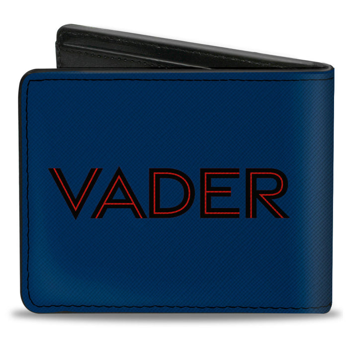 Bi-Fold Wallet - Star Wars Darth Vader Face and Text Blue/Black/Red Bi-Fold Wallets Star Wars   