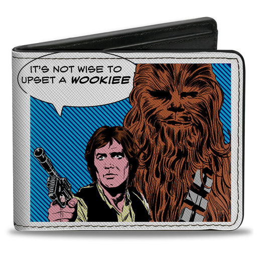 Bi-Fold Wallet - Star Wars Han Solo and Chewbacca UPSET A WOOKIE Comic Scene Bi-Fold Wallets Star Wars   