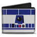 Bi-Fold Wallet - Star Wars R2-D2 Character Close-Up White/Gray/Blue Bi-Fold Wallets Star Wars   
