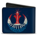 Bi-Fold Wallet - Star Wars Rebel Alliance Americana REBELLIONS ARE BUILT ON HOPE Blues/Red/White Bi-Fold Wallets Star Wars   