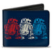 Bi-Fold Wallet - Star Wars R2-D2 Americana Blues/Red/White Bi-Fold Wallets Star Wars   