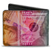 Bi-Fold Wallet - 100 Dollar Bill Series 2009 Stacked Multi Color Bi-Fold Wallets Buckle-Down   