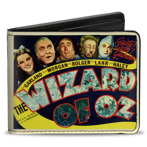Bi-Fold Wallet - THE WIZARD OF OZ Vintage Movie Poster with Characters Bi-Fold Wallets Warner Bros. Movies   