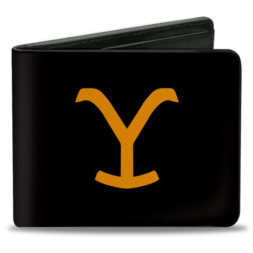 Bi-Fold Wallet - Yellowstone Y Logo + Title Icon Black/Yellow Bi-Fold Wallets Paramount Network   
