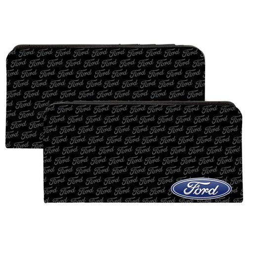 Canvas Snap Wallet - Ford Oval CORNER w/Text Canvas Snap Wallets Ford   