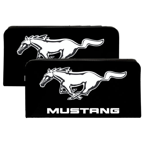 Canvas Snap Wallet - Ford Mustang Black/White Logo CENTERED Canvas Snap Wallets Ford   