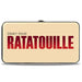 Hinged Wallet - Ratatouille Remy BON APPETIT Hiding Pose + Text Logo Beige Reds Hinged Wallets Disney   