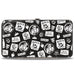 Hinged Wallet - Snow White's Evil Queen Icons Collage Black/White Hinged Wallets Disney   