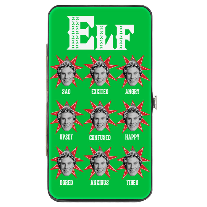 Hinged Wallet - Elf Buddy the Elf Mood Expressions Green/White/Red Hinged Wallets Warner Bros. Holiday Movies   