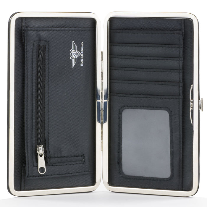 Hinged Wallet - SNATCHED Script Black/Multi Color Hinged Wallets Buckle-Down   